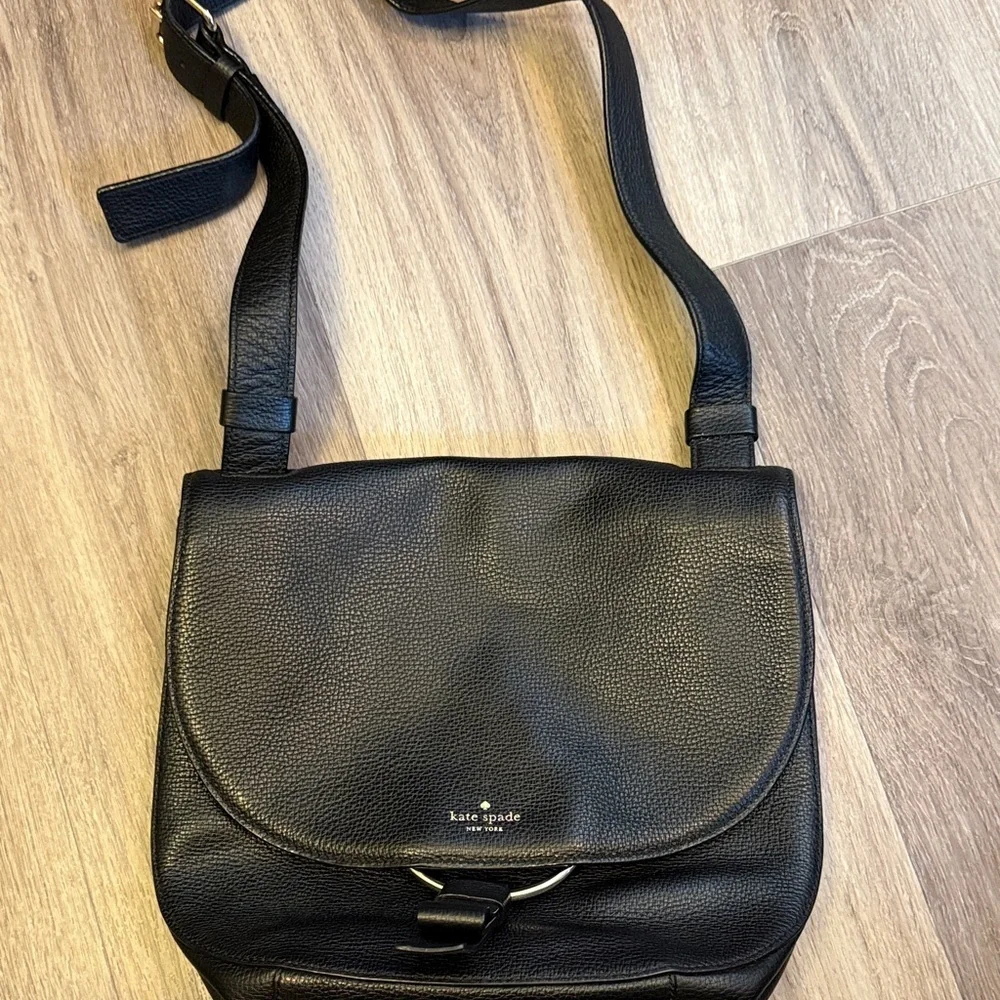Kate Spade Black Pebbled Leather Shoulder Bag